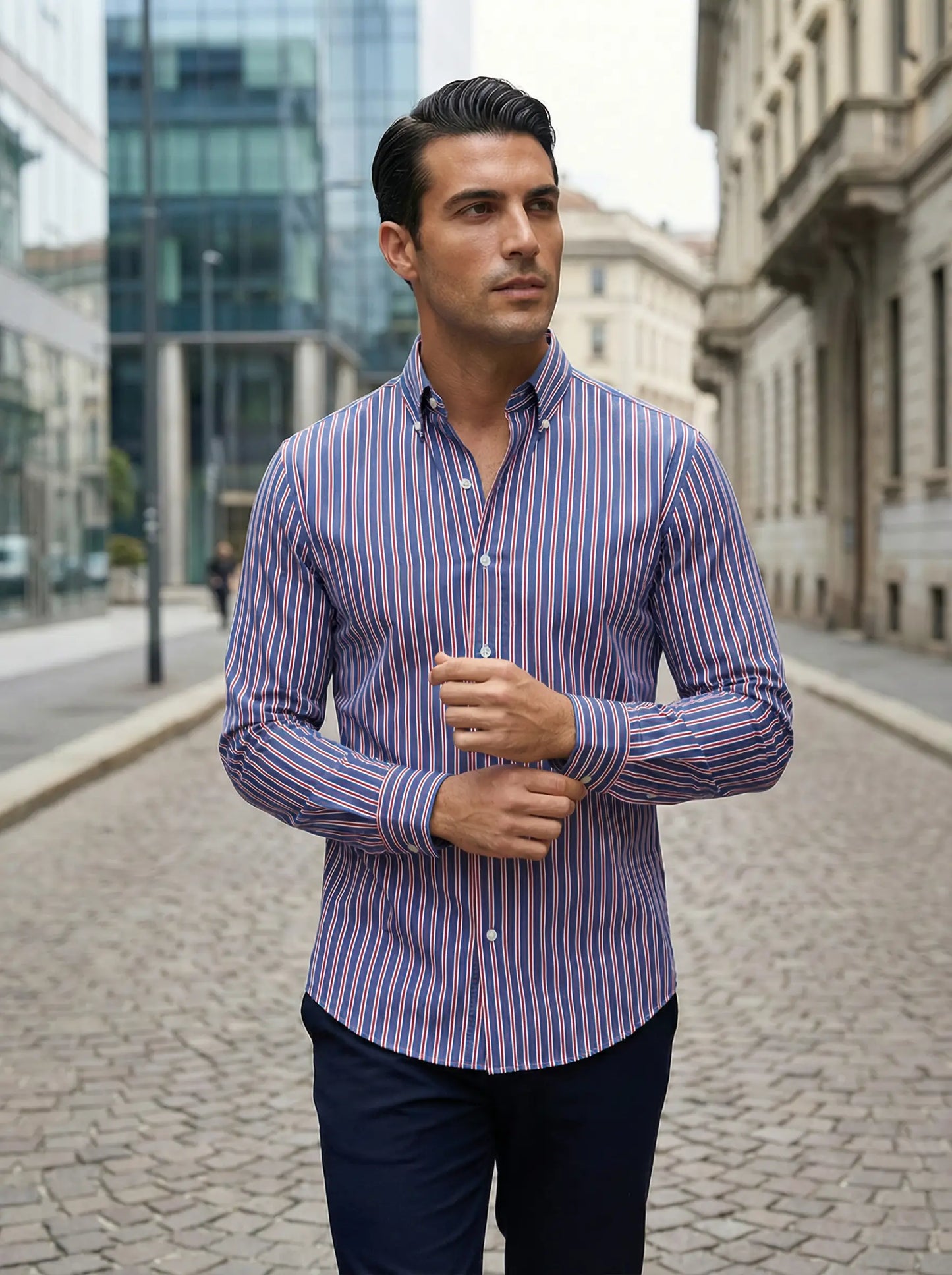 Hugo Striped Cotton Shirt for Smart-Casual Occasions