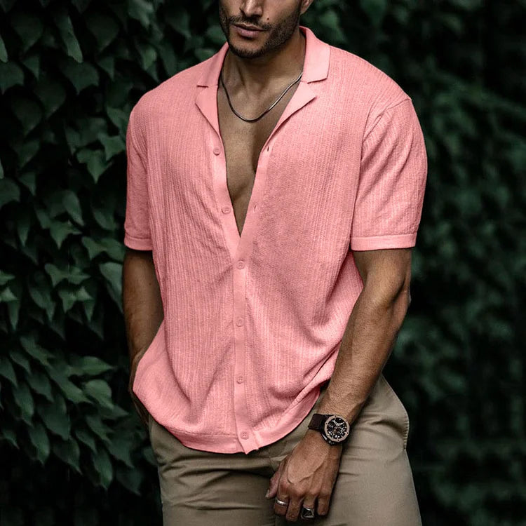 Stylish Linen Button-Up Shirt for Summer Wear
