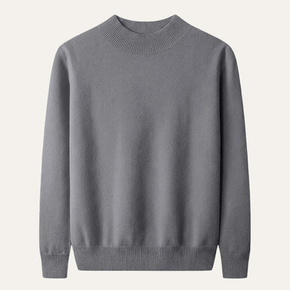 The Taranto Men’s Plain Mock Neck Knit Sweater