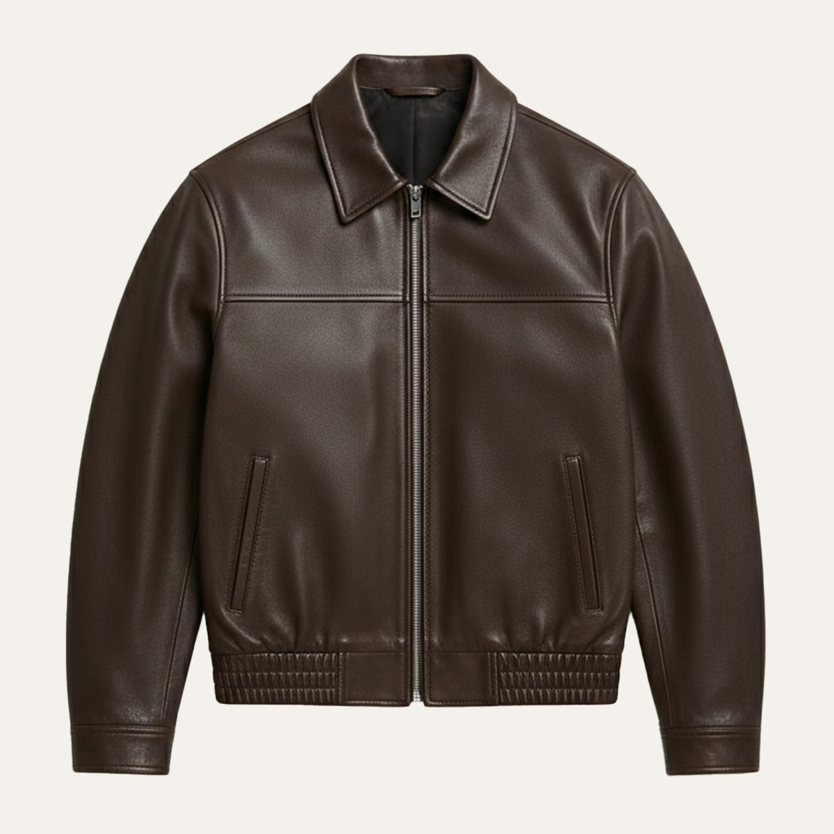 The Chianti Men’s Classic Zip Biker Leather Jacket