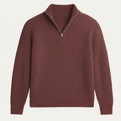 The Vicenza Men’s Soft Knit Cashmere Half Zip Sweater