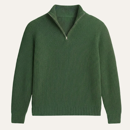 The Vicenza Men’s Soft Knit Cashmere Half Zip Sweater