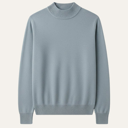 The Taranto Men’s Plain Mock Neck Knit Sweater