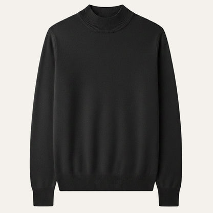 The Taranto Men’s Plain Mock Neck Knit Sweater