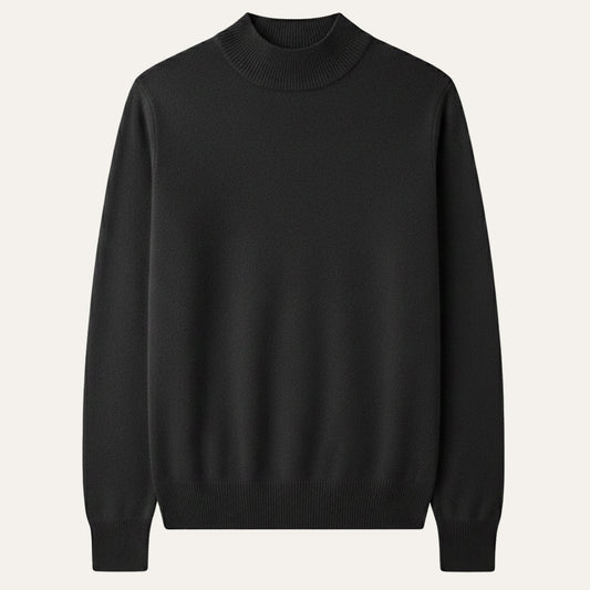 The Taranto Men’s Plain Mock Neck Knit Sweater