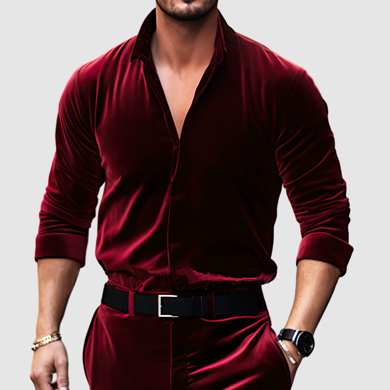 Vintage Velour Shirt for Stylish Outings