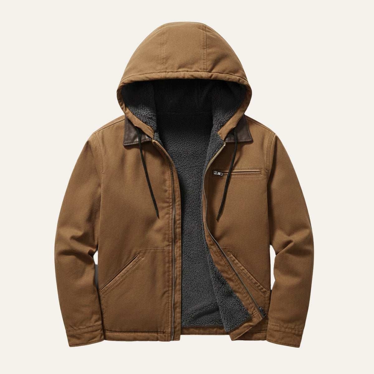 The Eastwood Men’s Winter Warm Fleece Lined Hooded Jacket