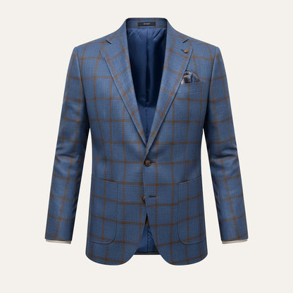 The Garda Porto Men’s Checked Double Breasted Plaid Blazer Jacket