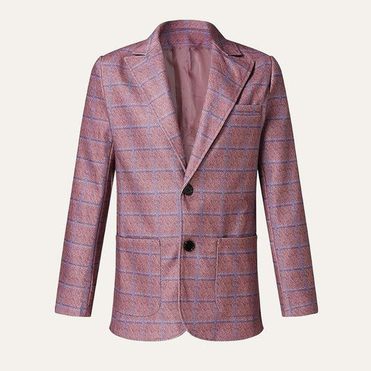 The Garda Porto Men’s Checked Double Breasted Plaid Blazer Jacket