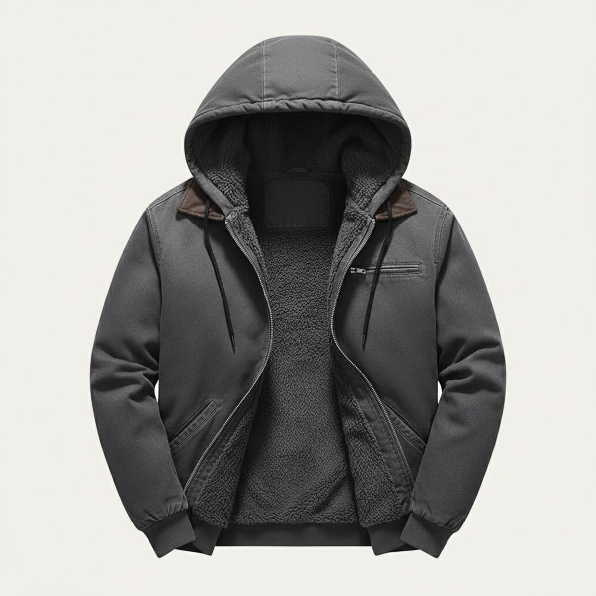 The Eastwood Men’s Winter Warm Fleece Lined Hooded Jacket