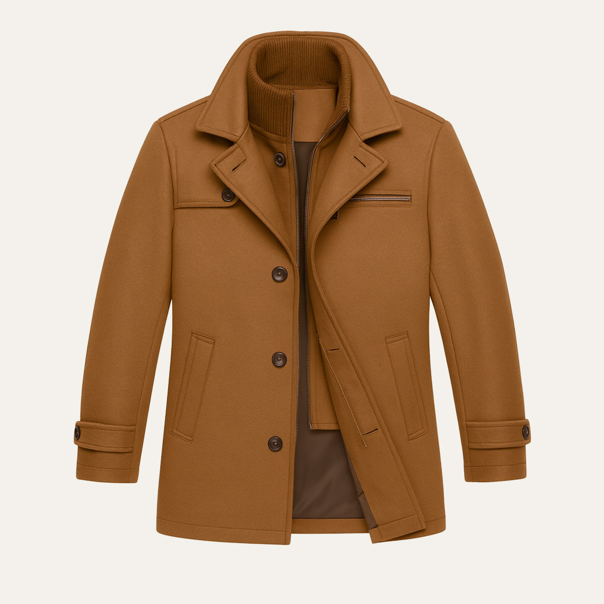 The Danforth Men’s Waterproof Casual Long Jacket with Adjustable Cuffs