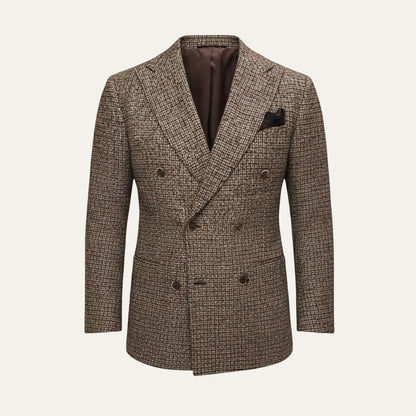 The Garda Porto Men’s Checked Double Breasted Plaid Blazer Jacket