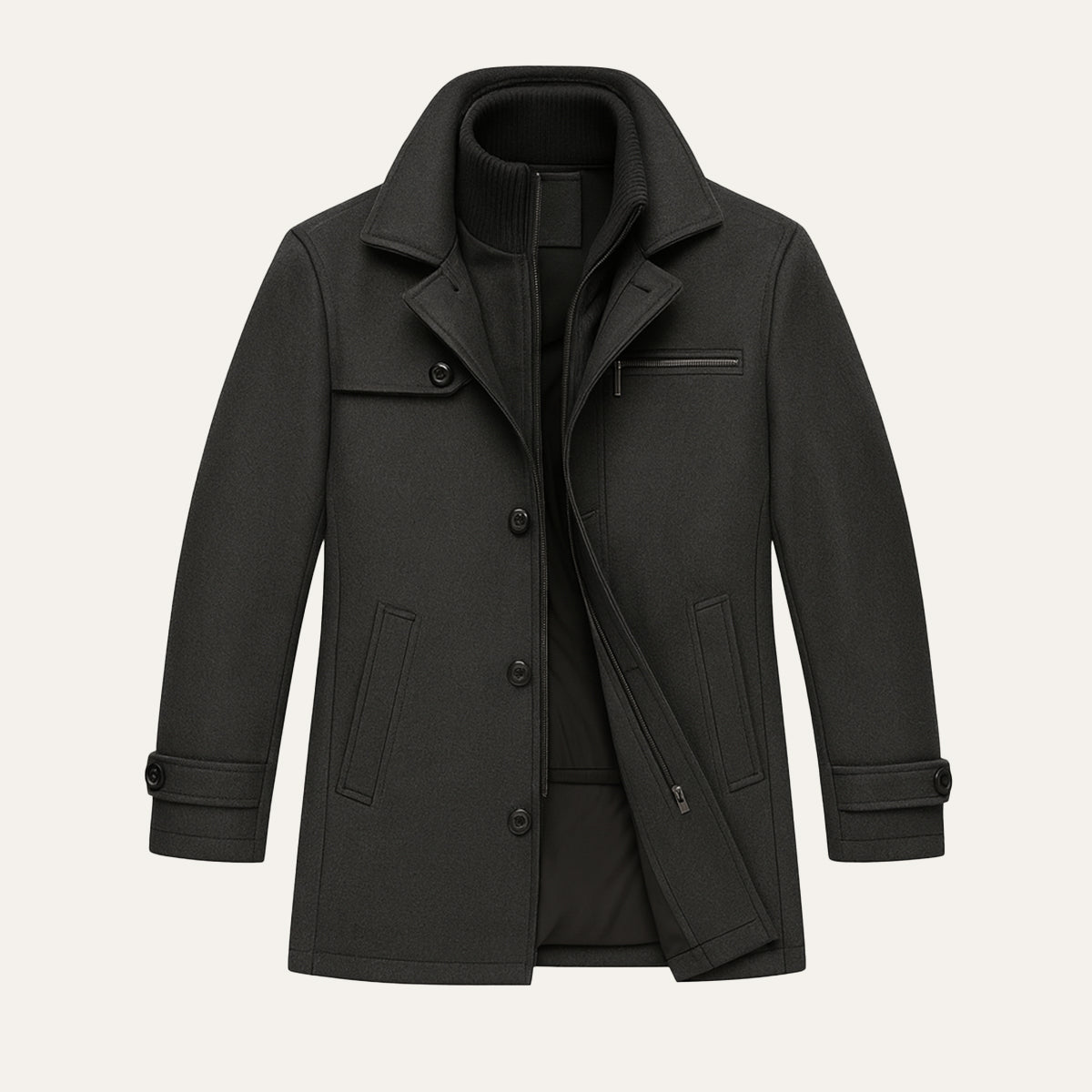 The Danforth Men’s Waterproof Casual Long Jacket with Adjustable Cuffs