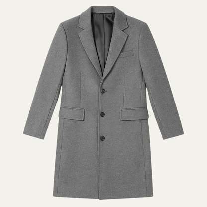 The Ravenswood Men's Single Breasted Wool Blend Overcoat