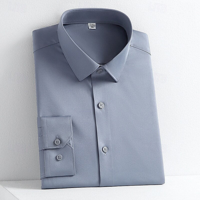 Alessandro | Classic Long Sleeve Cotton Dress Shirt for Any Occasion
