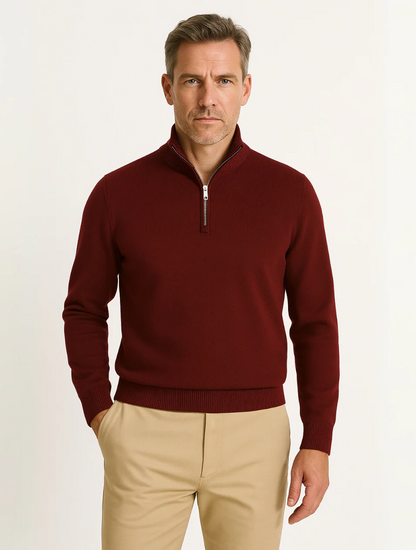 The Old Money Quarter Zip Sweater for Men