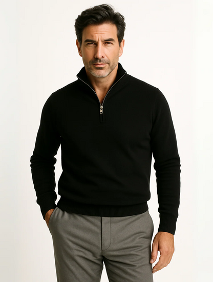 The Old Money Quarter Zip Sweater for Men