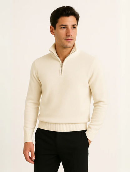 The Old Money Quarter Zip Sweater for Men