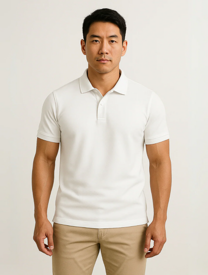 The Corsica White Polo Shirt for Men – Timeless Old Money Style