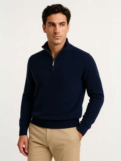The Old Money Quarter Zip Sweater for Men