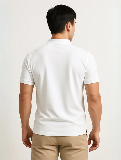 The Corsica White Polo Shirt for Men – Timeless Old Money Style