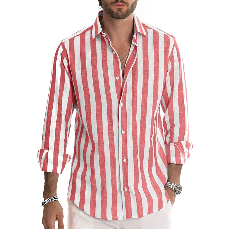 Classic Striped Cotton Shirt for Smart Casual Occasions