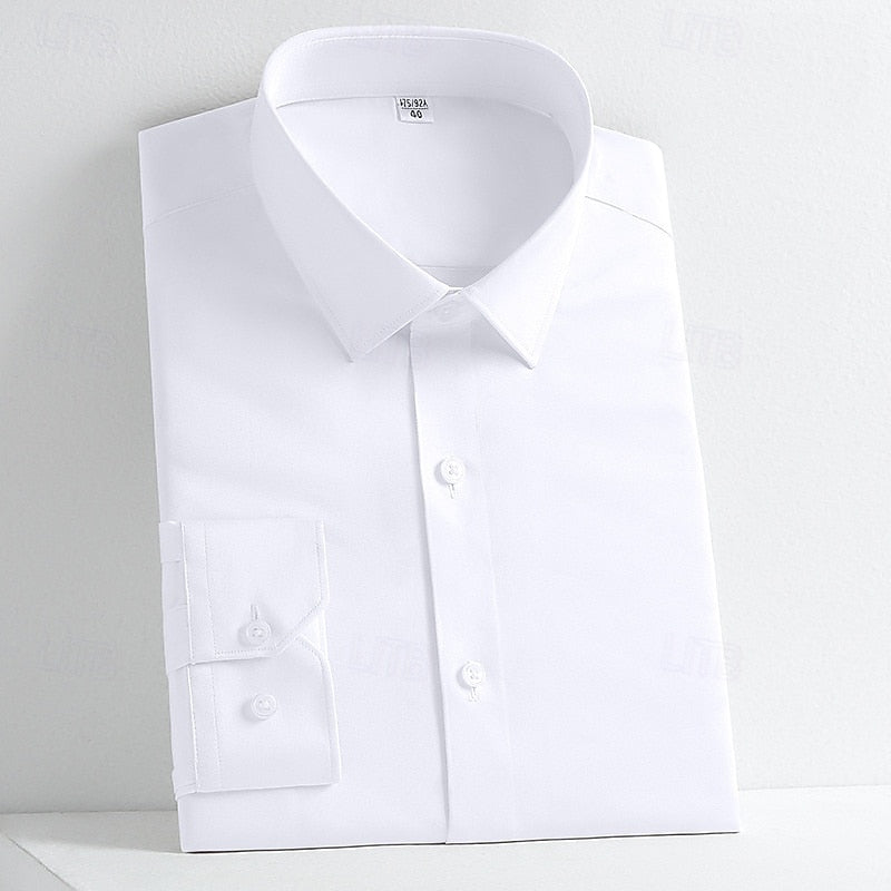 Alessandro | Classic Long Sleeve Cotton Dress Shirt for Any Occasion