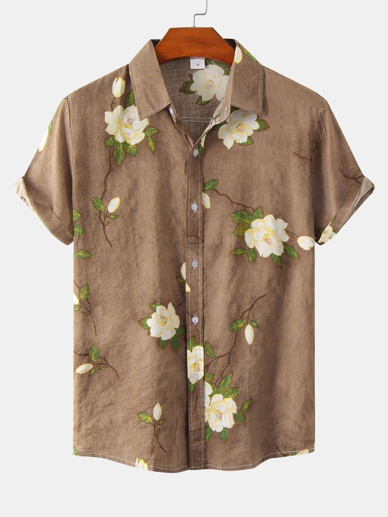 Floral Cotton Summer Shirt for Outdoor Events
