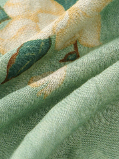 Floral Cotton Summer Shirt for Outdoor Events