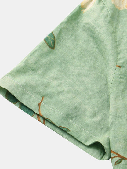 Floral Cotton Summer Shirt for Outdoor Events