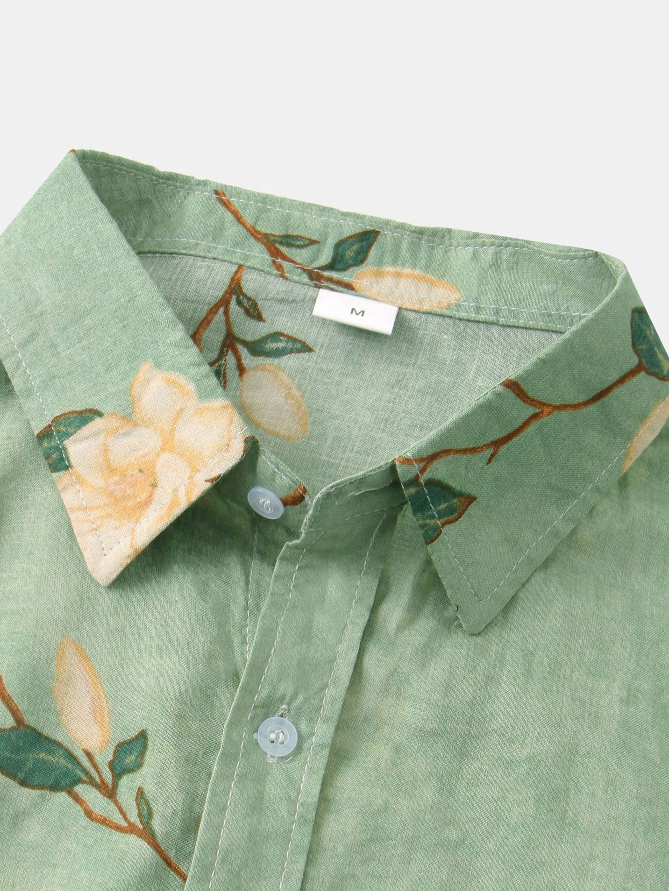 Floral Cotton Summer Shirt for Outdoor Events