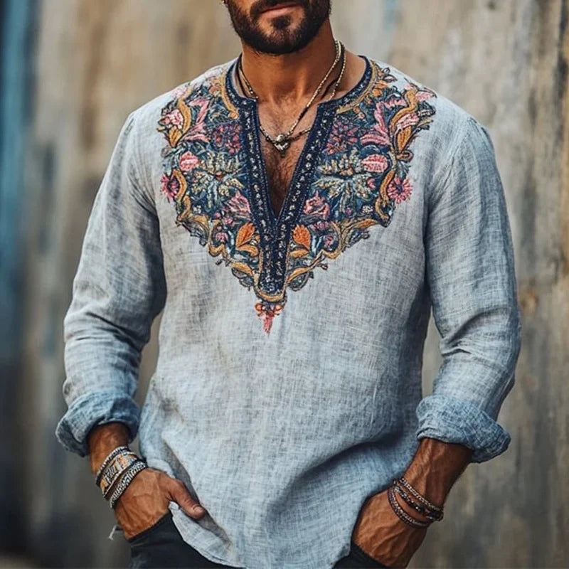Sebastiano | Men's Bohemian Summer Shirt for Festivals