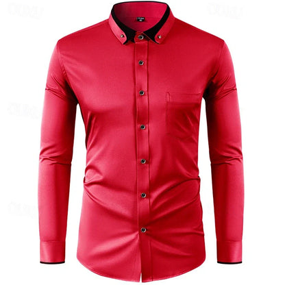 Stylish Two-Tone Long-Sleeve Shirt for Any Occasion
