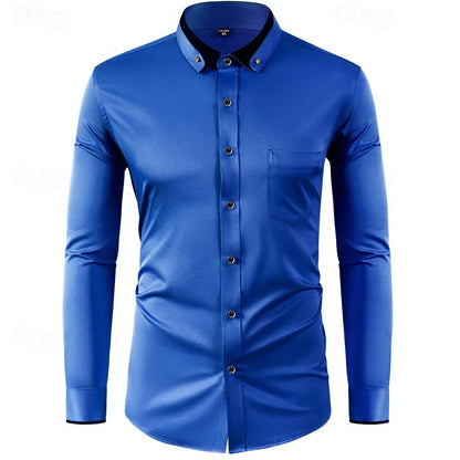 Stylish Two-Tone Long-Sleeve Shirt for Any Occasion