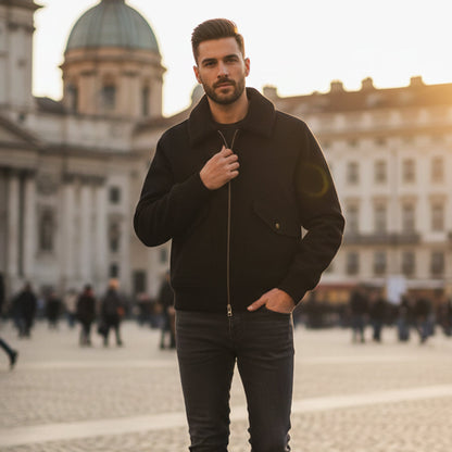 The Leeds Fleece Lined Bomber Jacket for Men