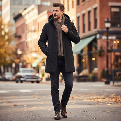 The Maybach Men’s Waterproof Winter Parka Coat Jacket with Hood