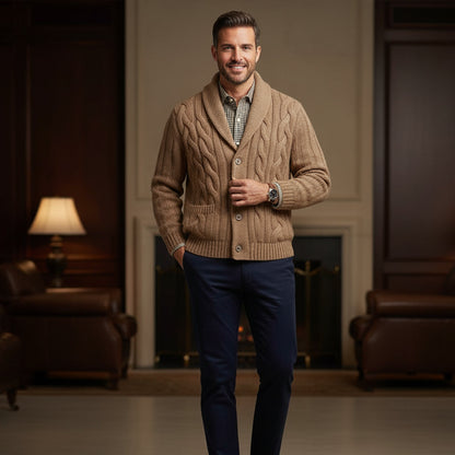 The Kensington Knitted Cardigan for Men