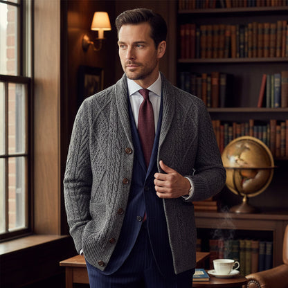 The Manchester 100% Cashmere Cardigan for Men
