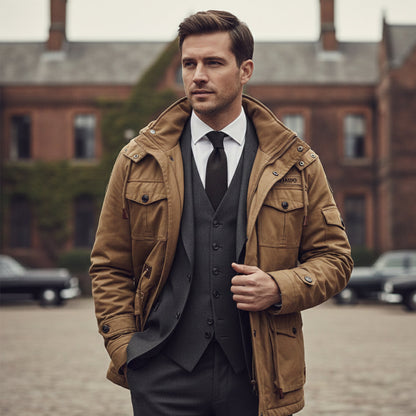 The Fenwick Men’s Thick Plush Lining Hooded Winter Jacket