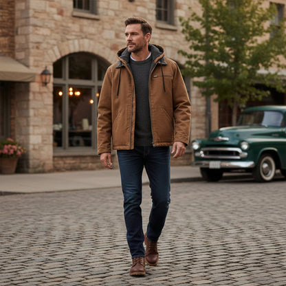 The Eastwood Men’s Winter Warm Fleece Lined Hooded Jacket