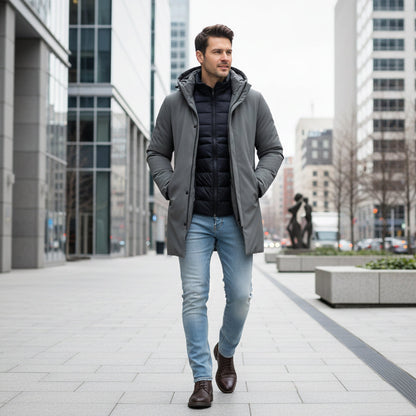 The Maybach Men’s Waterproof Winter Parka Coat Jacket with Hood