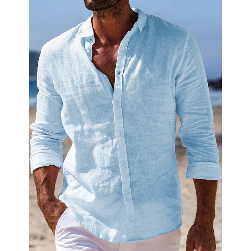 Men's Stylish Linen Shirt for Everyday Wear