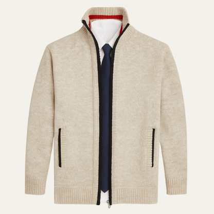 The Manarola Men's Winter Thick Knitted Fleece Full Zip Cardigan