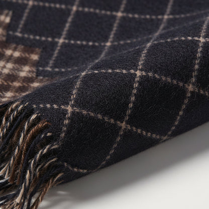 The Champs Élysées Cashmere Merino Scarf for Men - Black