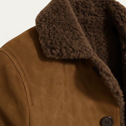 The Ashen Shearling Coat – Men’s Classic Winter Overcoat