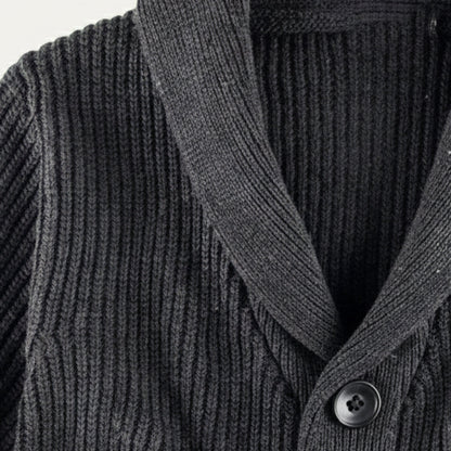The Venezia Men’s Shawl Collar Chunky Knit Cardigan