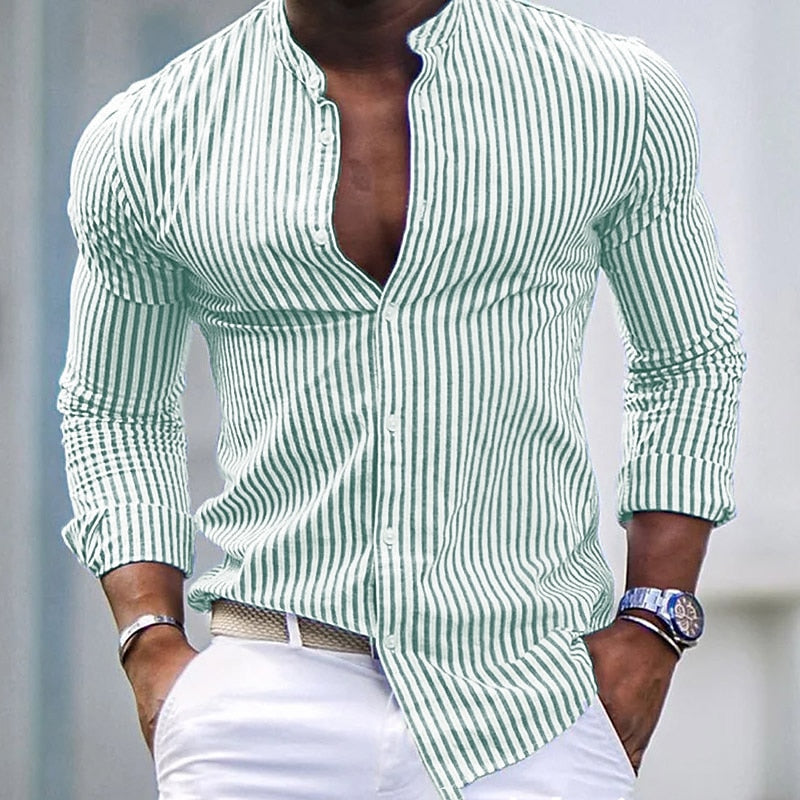 Riccardo - Striped Cotton Shirt for Everyday Wear