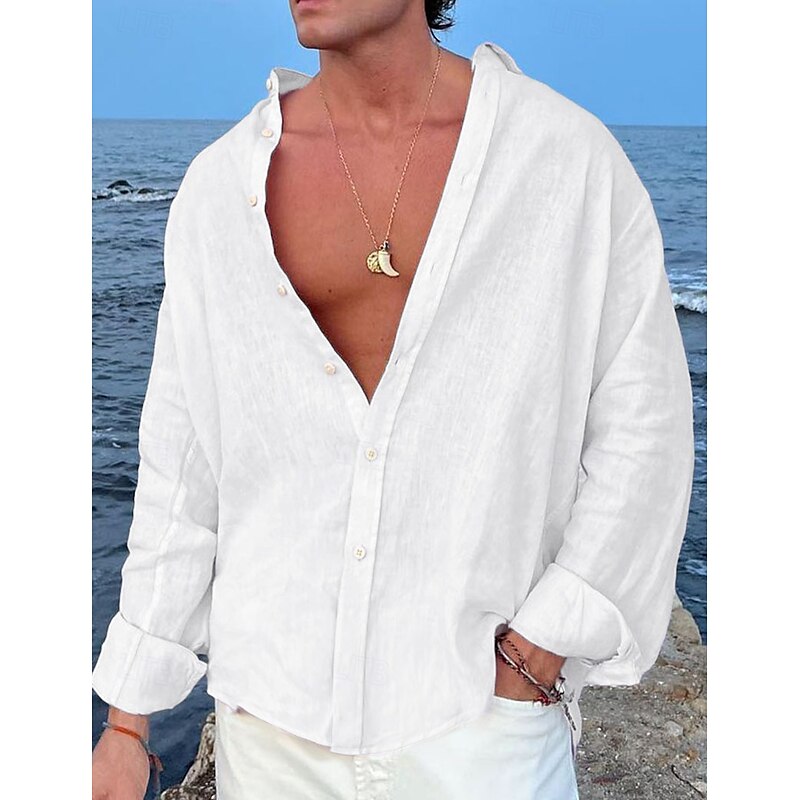 Lorenzo Men's Linen Shirt for Beach Days & Outdoors