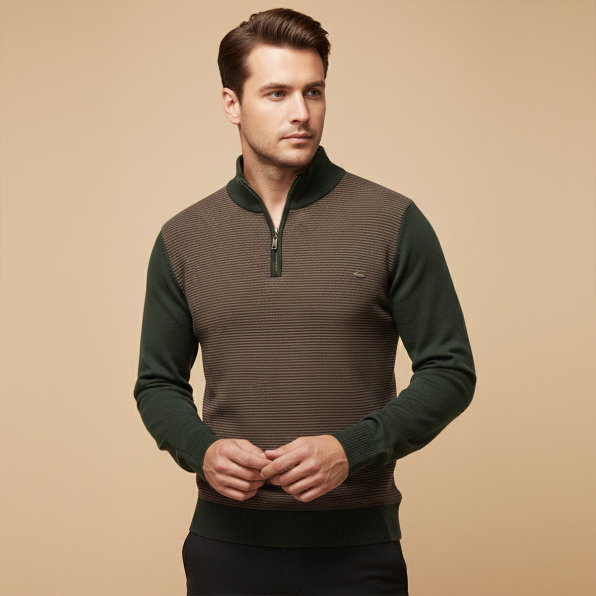 The Oban Men’s Half Zip Knit Winter Sweater