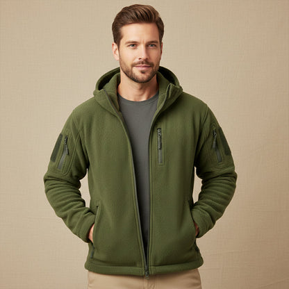 The Moray Men's Winter Fleece Tactical Hooded Jacket